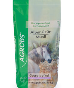 Alpengrun, agrobs, paardenvoeding, gezondheid, orthomoleculair, mueslie
