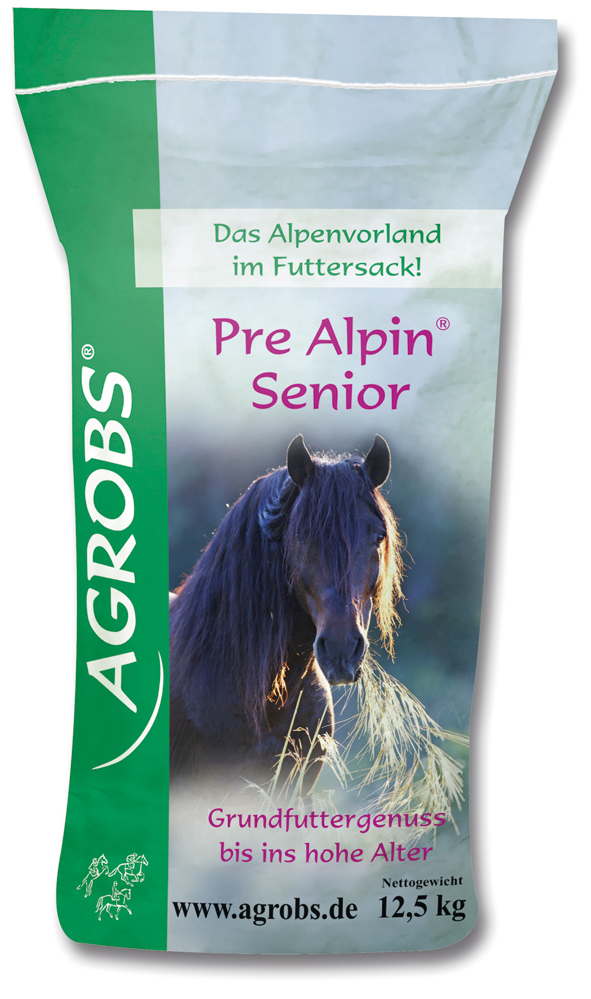 Pre Alpin senior, grasmengsel, agrobs, paardenvoeding, gezondheid, orthomoleculair